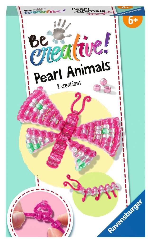 Ravensburger Be Creative Mini - Gioco Creativo Animali di Perline Farfalla, Kit Fai-da-te per Bambini 6 Anni