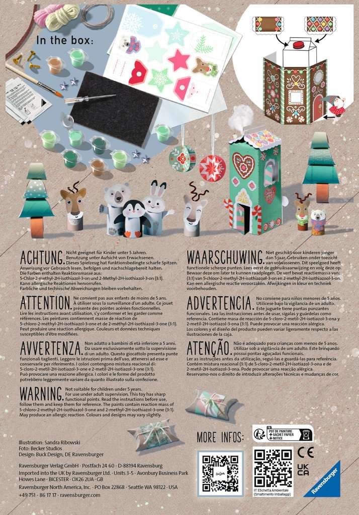 Ravensburger EcoCreate Midi Winter Time - Gioco Creativo e Bricolage Upcycling per Bambini 6 Anni