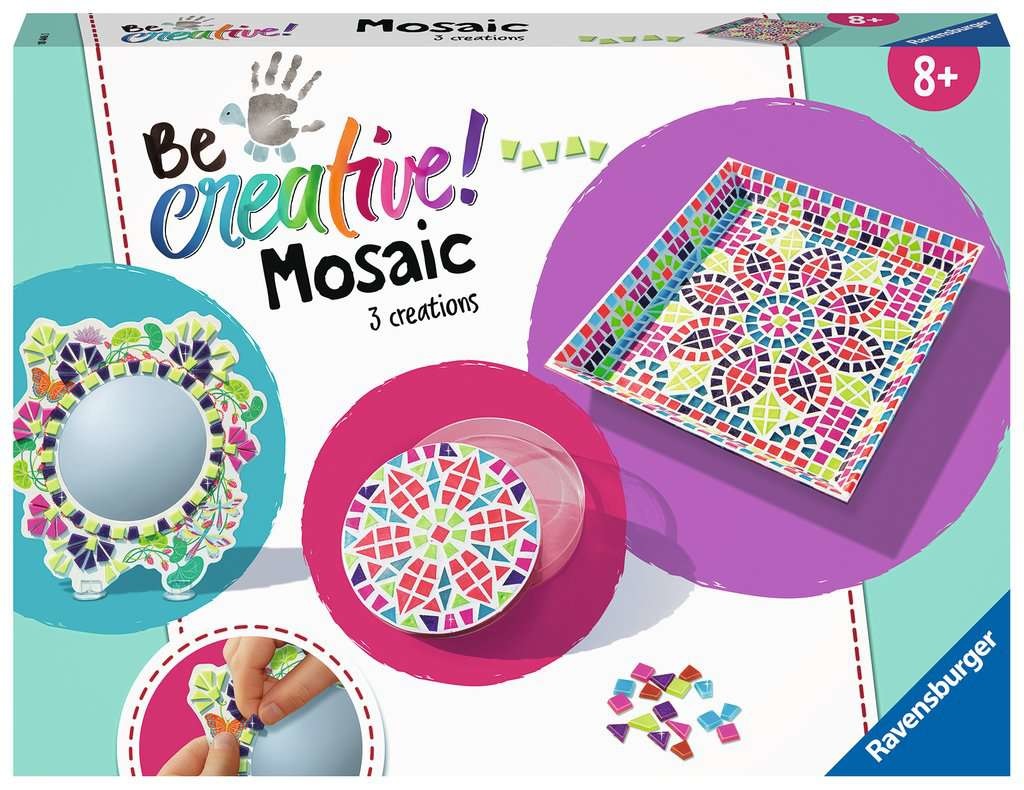 Ravensburger Be Creative Maxi Mosaico - Gioco Creativo Fai-da-te per Bambini a partire da 6 Anni, Kit Lavoretti Creativi e Idee Regalo per Bambine di 8 Anni