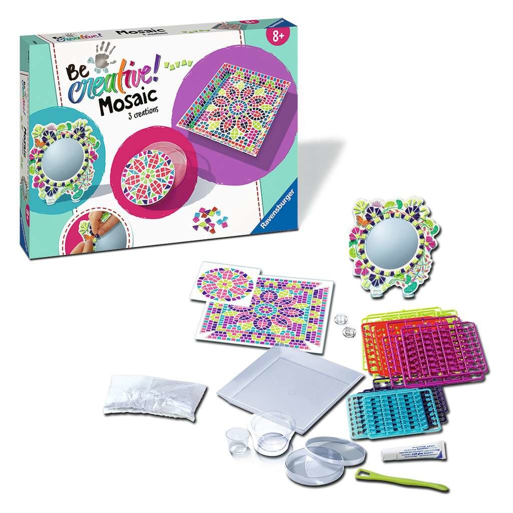 Ravensburger Be Creative Maxi Mosaico - Gioco Creativo Fai-da-te per Bambini a partire da 6 Anni, Kit Lavoretti Creativi e Idee Regalo per Bambine di 8 Anni