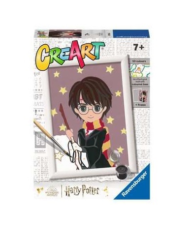 Ravensburger CreArt Harry Potter Kit per Dipingere con i Numeri - Tavola Prestampata, Pennello, Colori e Cornice, Gioco Creativo per Bambini 7 Anni