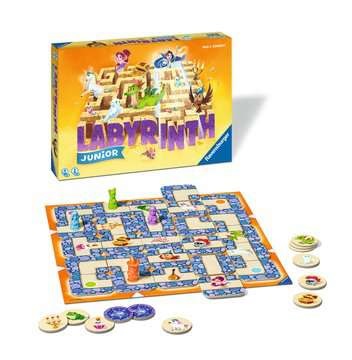 Ravensburger Junior Labyrinth - Gioco da Tavolo di Strategia per Bambini dai 4 Anni, Multicolore, Edizione con Personaggi e Illustrazioni a Misura di Bambino
