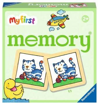 Ravensburger My First Memory - Gioco di Memorizzazione e Ricerca con 24 Carte Extra Spesse per Bambini dai 2 Anni in Su, Colore Rosso