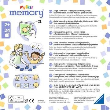 Ravensburger My First Memory - Gioco di Memorizzazione e Ricerca con 24 Carte Extra Spesse per Bambini dai 2 Anni in Su, Colore Rosso