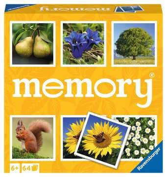 Ravensburger Memory Nature - Gioco da Tavolo per Famiglie, Abbinamento, 64 Tessere, Età Raccomandata 6