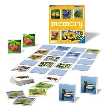 Ravensburger Memory Nature - Gioco da Tavolo per Famiglie, Abbinamento, 64 Tessere, Età Raccomandata 6