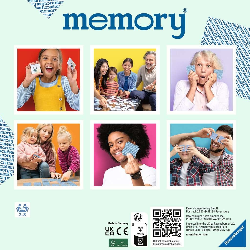 Ravensburger Memory® Frozen - Gioco di Memoria per Famiglie, Età Raccomandata 3 , 64 Tessere