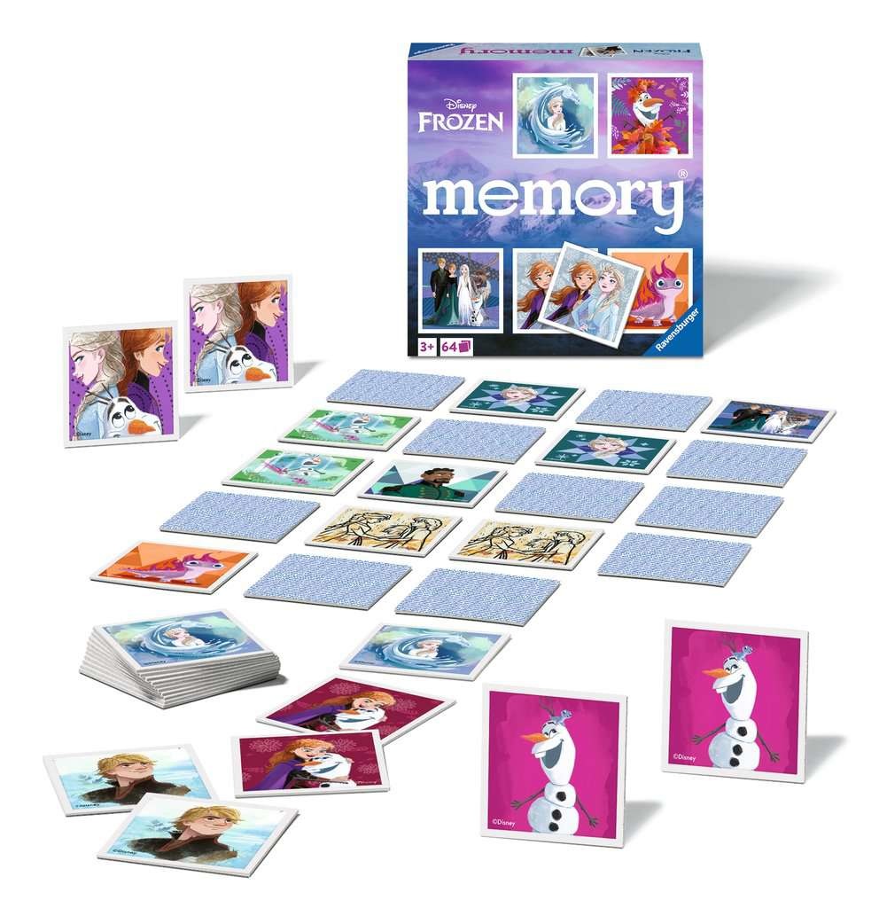 Ravensburger Memory® Frozen - Gioco di Memoria per Famiglie, Età Raccomandata 3 , 64 Tessere