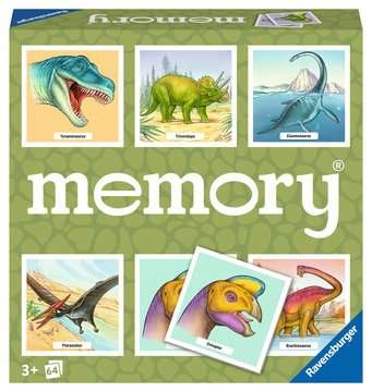 Ravensburger Memory Dinosauri - Gioco da Tavolo con 64 Tessere per Bambini 3 Anni, Cod. 20924