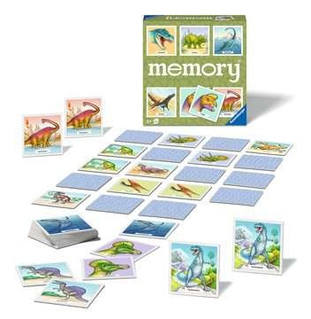 Ravensburger Memory Dinosauri - Gioco da Tavolo con 64 Tessere per Bambini 3 Anni, Cod. 20924
