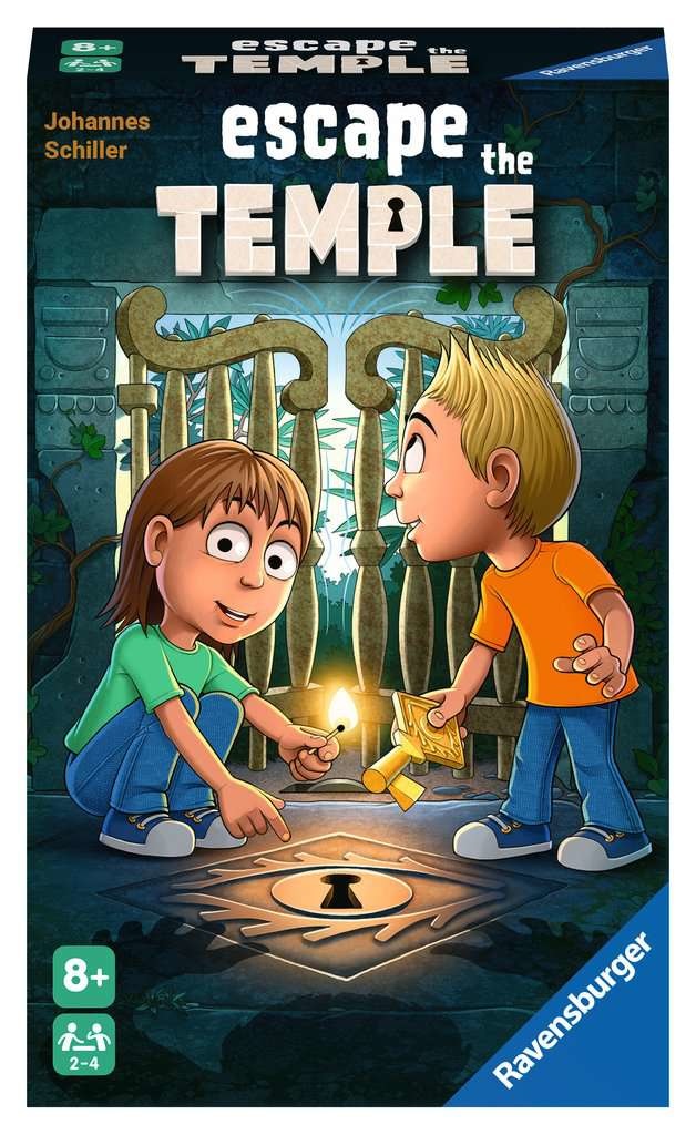 Ravensburger - Escape The Temple, Gioco da Tavolo Cooperativo per 2-4 Giocatori, Avventura per Bambini 8 Anni