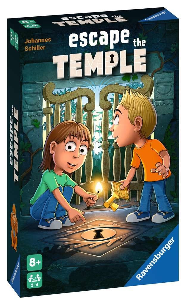 Ravensburger - Escape The Temple, Gioco da Tavolo Cooperativo per 2-4 Giocatori, Avventura per Bambini 8 Anni