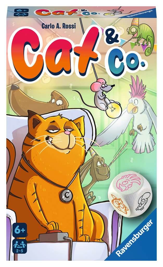 Ravensburger - Cat&Co, Gioco Tascabile per 2-5 Giocatori, Divertente Gioco di Memoria per Bambini 6 Anni