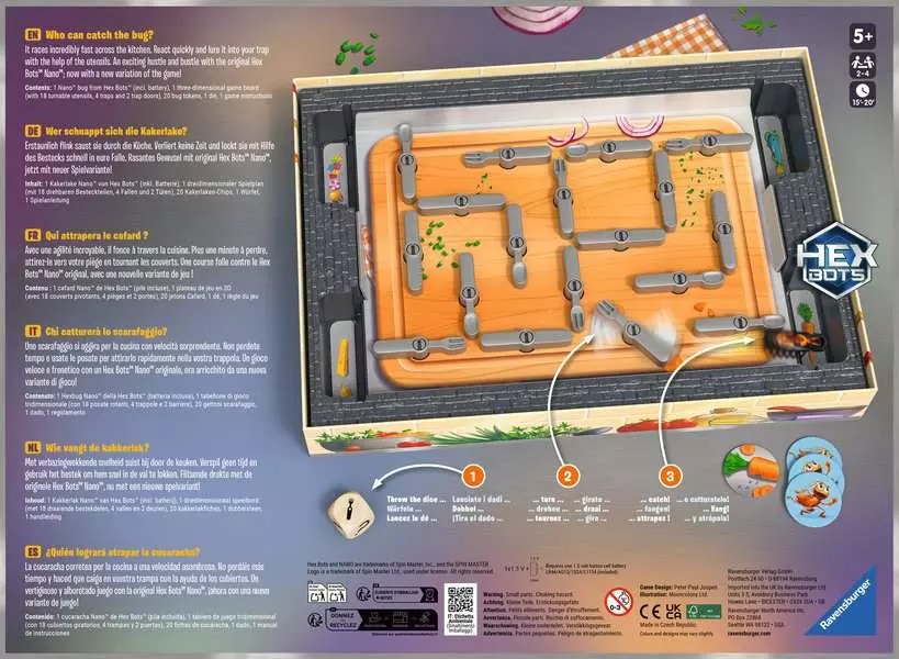 Ravensburger La Cucaracha Refresh - Gioco da Tavolo per 2-4 Giocatori, Edizione in Italiano, per Bambini 5 Anni
