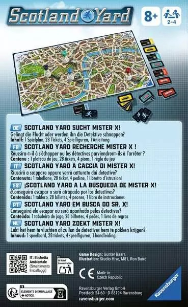 Ravensburger Scotland Yard Refresh Bag - Gioco da Tavolo da Viaggio Tascabile per 2-5 Giocatori, 6 Anni