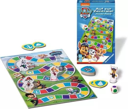 Ravensburger Paw Patrol - Gioco da Tavolo da Viaggio per 2-4 Giocatori, Età 3 Anni, Gioco di Dadi a Colori