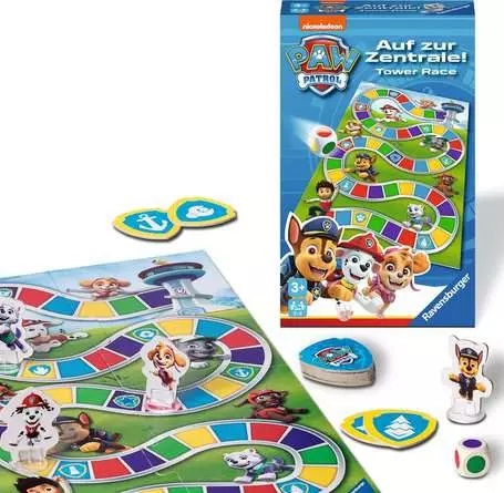 Ravensburger Paw Patrol - Gioco da Tavolo da Viaggio per 2-4 Giocatori, Età 3 Anni, Gioco di Dadi a Colori