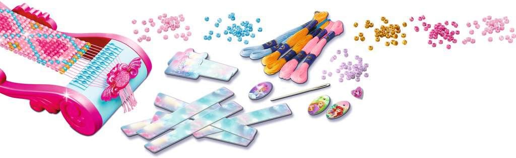 Ravensburger Métier a tisser Disney Princesses - Kit per Creare Braccialetti e Collane - 5 Anni