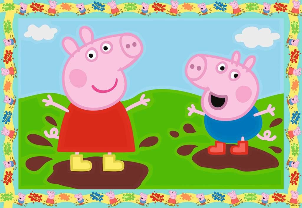 Ravensburger CreArt Junior Peppa Pig - Kit di Pittura con i Numeri, 2 Tavole, Pennello e Colori, per Bambini dai 5 Anni