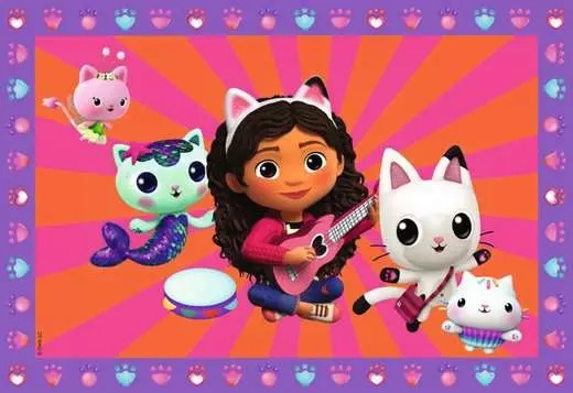 Ravensburger CreArt Serie Junior - Kit Pittura Gabby's Dollhouse, Dipingere con i Numeri, 2 Tavole Prestampate, Pennello e Colori, Gioco Educativo per Bambini 5 Anni