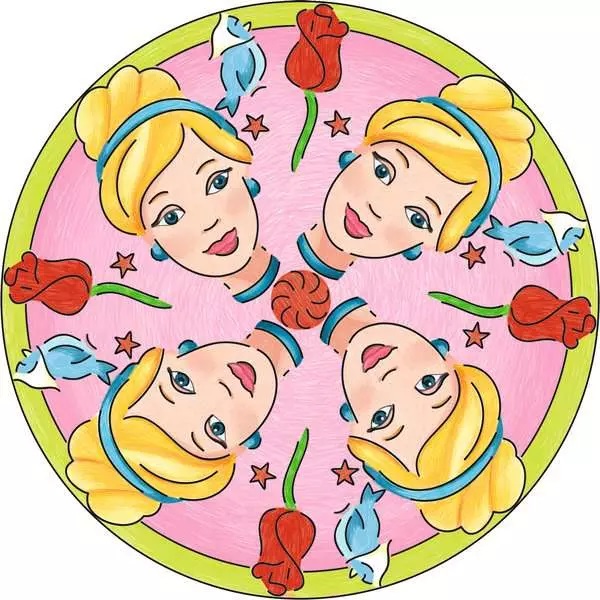 Ravensburger Mandala Designer Princess - Kit Creativo per Disegnare Mandala a Tema Principesse Disney per Bambini 6 Anni