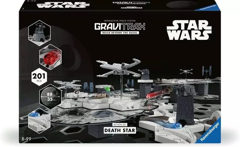Ravensburger GraviTrax Action Set Star Wars - Morte Nera, Pista di Biglie, Gioco Interattivo ed Educativo STEM, 201 Pezzi, per Bambini 8 Anni