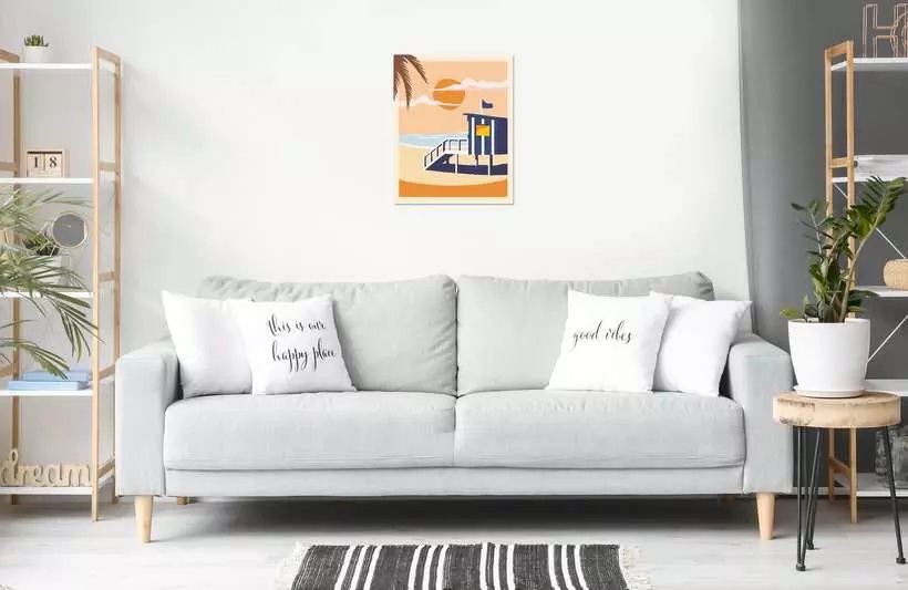 Ravensburger CreArt Trend C - Kit di Pittura Dipingere con i Numeri Cottage sulla Spiaggia, 24x30 cm, Idea Regalo per 14 Anni