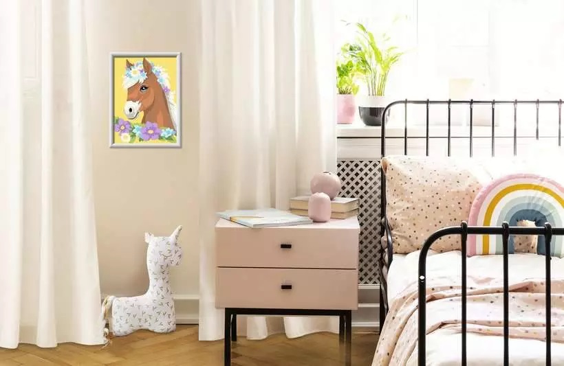 Ravensburger CreArt Kit Pittura Cavallo tra I Fiori - Dipingere con i Numeri per Bambini 9 Anni o Più, Include Tutto il Necessario
