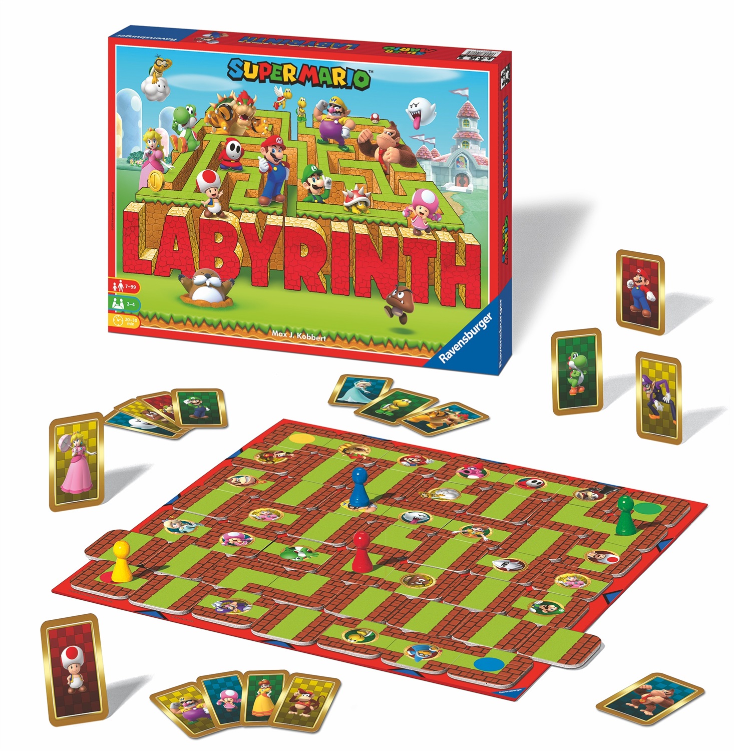 Ravensburger Labirinto Super Mario - Gioco da Tavolo per 2-4 Giocatori, Strategia per Bambini 7 Anni, Edizione in Italiano