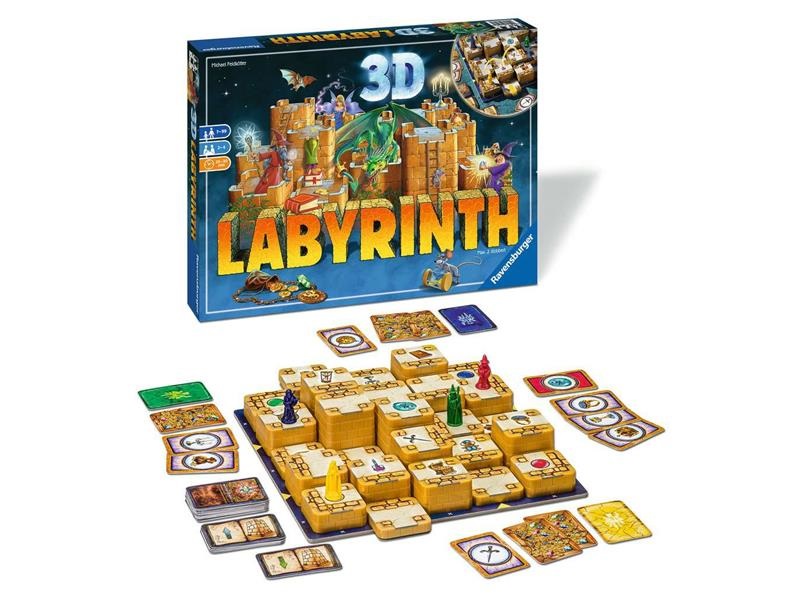 Ravensburger Labirinto 3D - Gioco da Tavolo per 2-4 Giocatori, Età 7 , Edizione Italiana