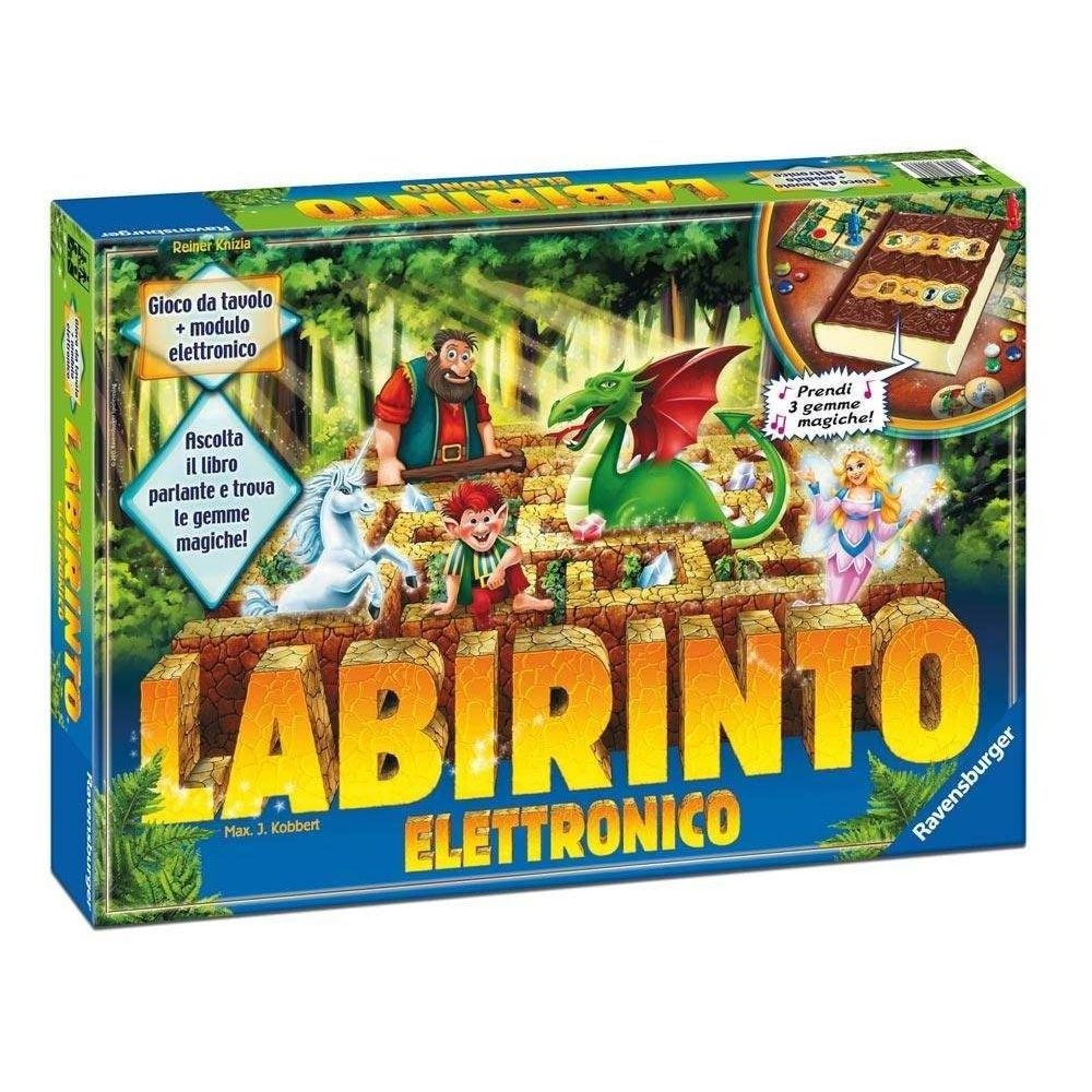 Ravensburger Labirinto Elettronico - Gioco da Tavolo per Bambini 8 Anni, Viaggio/Avventura, Modulo Elettronico Parlante, Ecologico