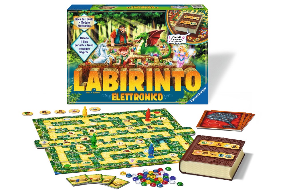 Ravensburger Labirinto Elettronico - Gioco da Tavolo per Bambini 8 Anni, Viaggio/Avventura, Modulo Elettronico Parlante, Ecologico