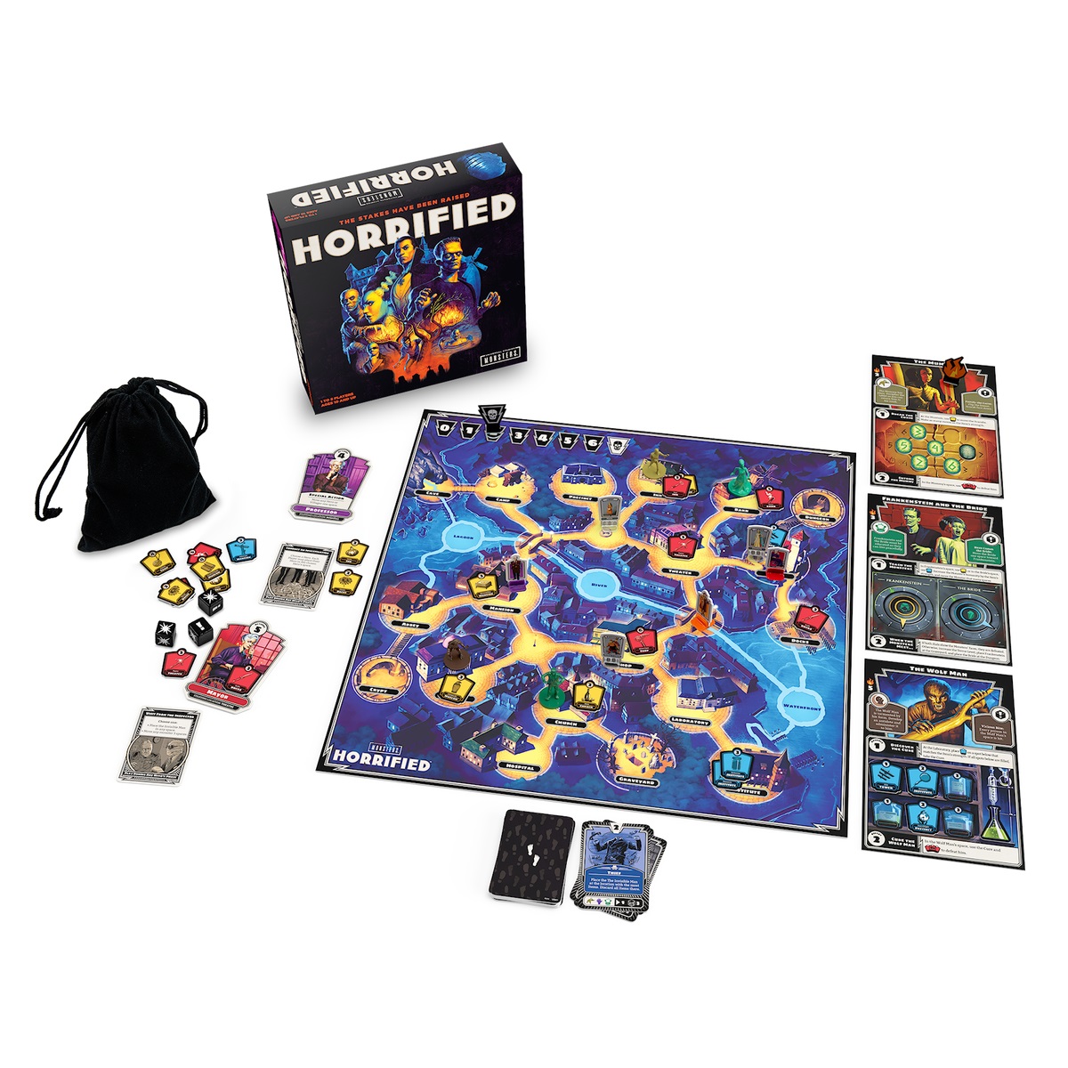 Ravensburger Horrified: Gioco da Tavolo Cooperativo con Mostri Iconici - 1 a 5 Giocatori, Età 10