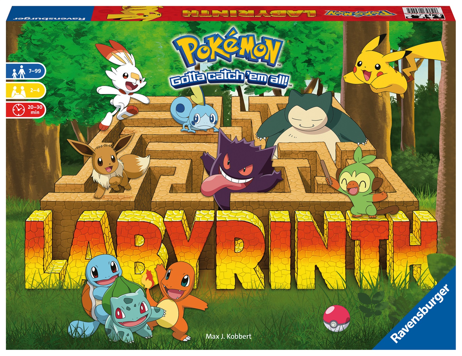 Ravensburger Labirinto Pokémon - Gioco da Tavolo per Famiglie, 2-4 Giocatori, Età 7