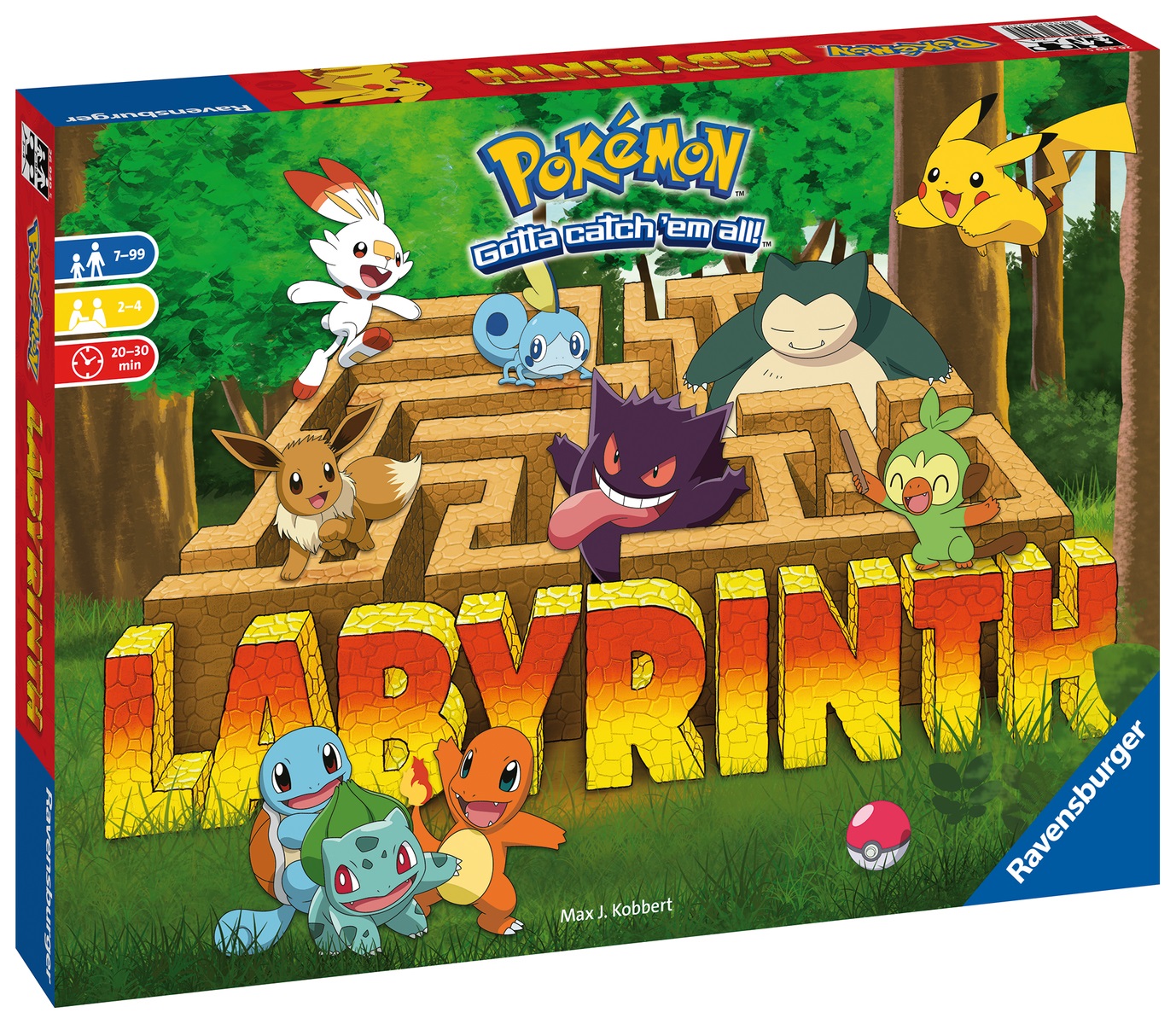 Ravensburger Labirinto Pokémon - Gioco da Tavolo per Famiglie, 2-4 Giocatori, Età 7