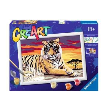 Ravensburger CreArt Serie D Tigre - Kit di Pittura Dipingere con i Numeri per Bambini 9