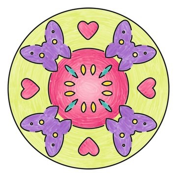 Ravensburger 29703 Mandala Designer Unicorno e Principesse Disney - Set Creativo per Bambini 6 Anni con Stencil, Carta e Matite Colorate