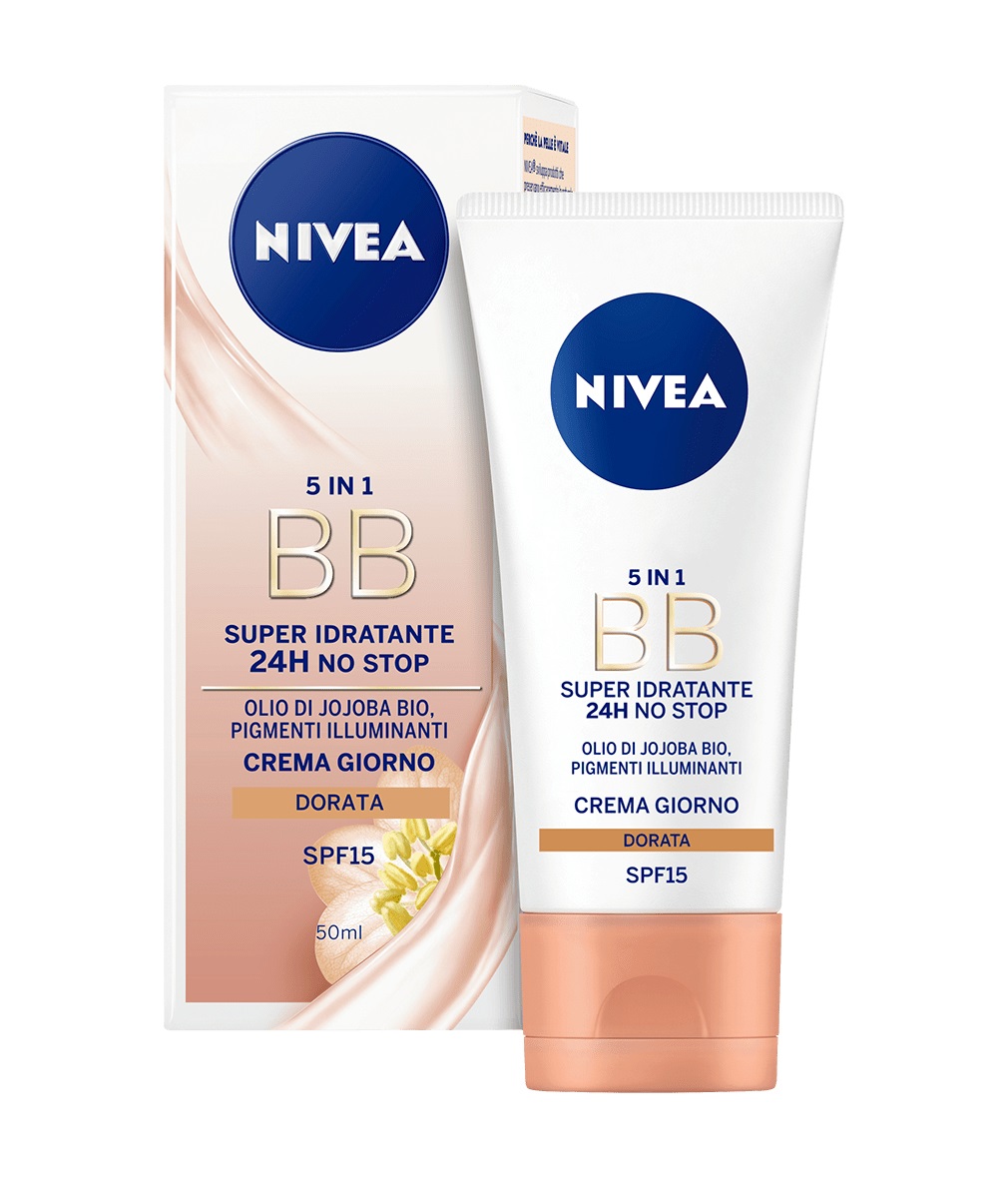 NIVEA Super Idratante 24H No Stop BB Cream SPF 15 Dorata 50 ml