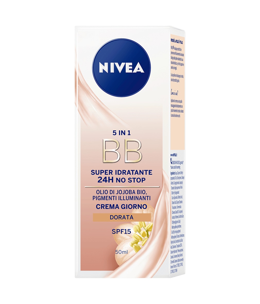 NIVEA Super Idratante 24H No Stop BB Cream SPF 15 Dorata 50 ml
