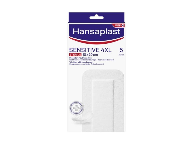 Hansaplast Sensitive 4XL 10 x 20 cm 5 pz