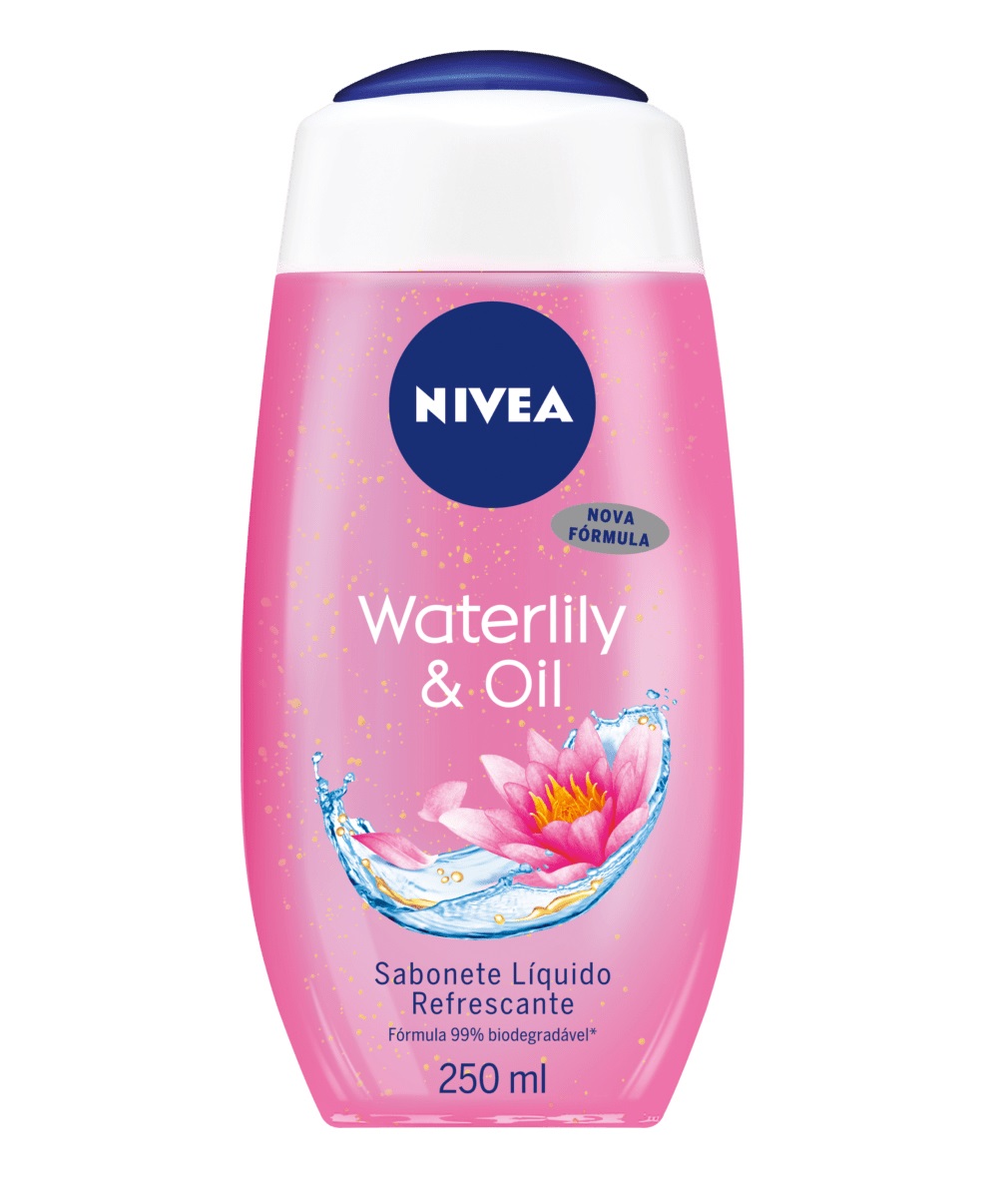 NIVEA Waterlily & Oil Doccia Gel 250 ml - Rinfrescante e Idratante con Perle d'Olio e Fragranza di Ninfea