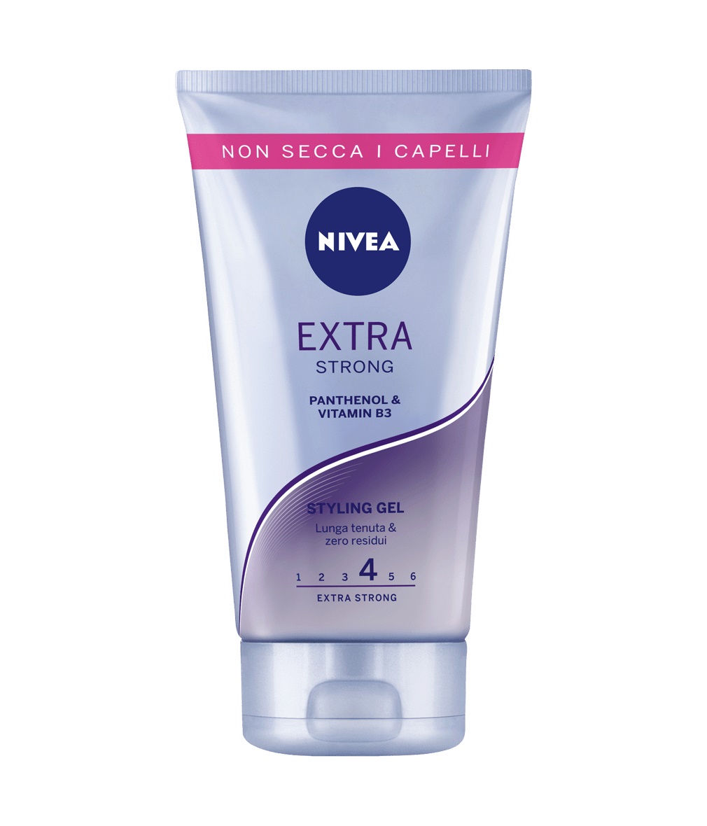 NIVEA Styling Gel Extra Strong 150 ml - Gel per capelli con fissaggio extra forte, nutre e rinforza senza residui