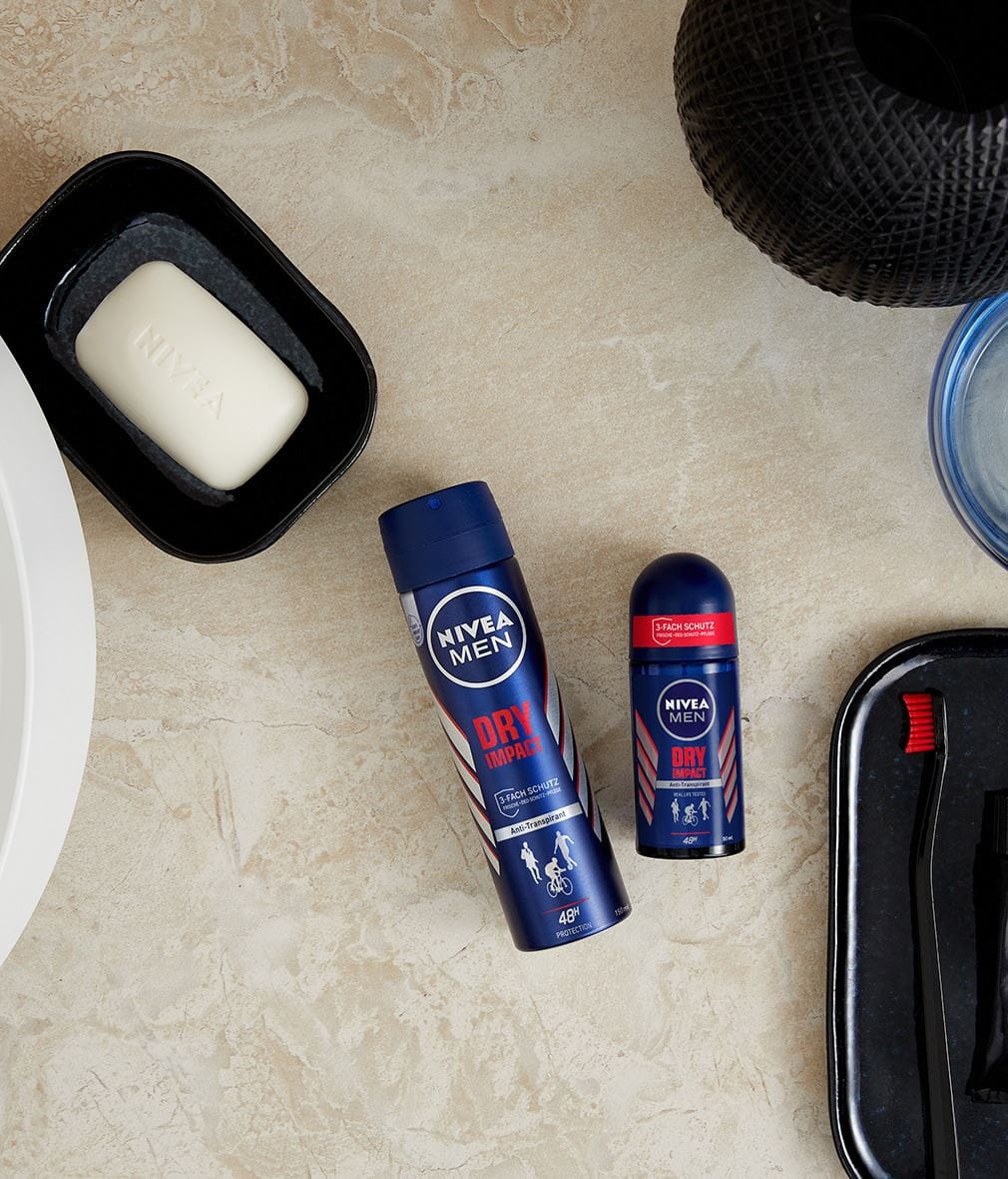NIVEA Men Dry Impact Deodorante Roll-On 50 ml - Protezione Antitraspirante per 72 Ore