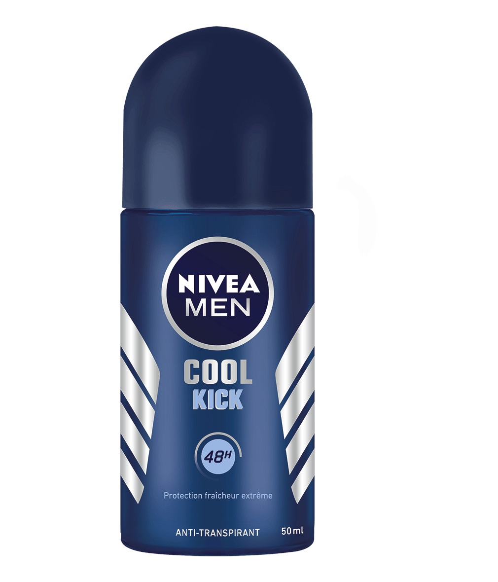 NIVEA Men Cool Kick Deodorante Roll-on Antitraspirante 50 ml - Freschezza Intensa e Protezione 48h