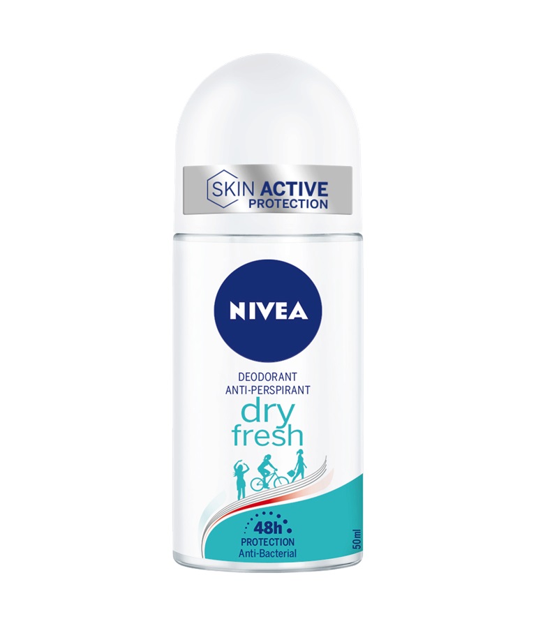 NIVEA Deodorante Roll-On Dry Fresh 50 ml - Protezione 48h con Formula Dual Active