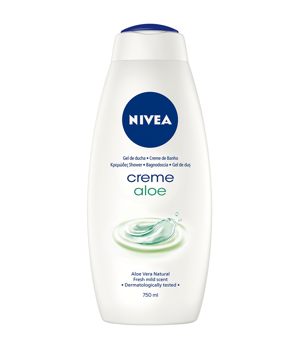 NIVEA Creme Aloe Gel Doccia Idratante 750 ml - Con Estratto di Aloe e Vitamine C ed E per una Pelle Delicatamente Idratata