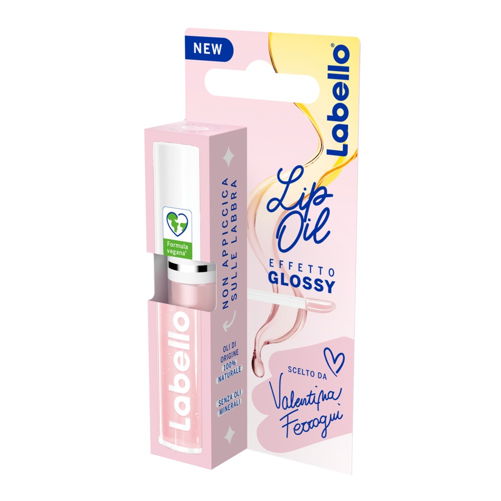 Labello Lip Oil Glossy Shine 5,5ml - Olio Labbra Nutriente e Volumizzante con Effetto Lucido