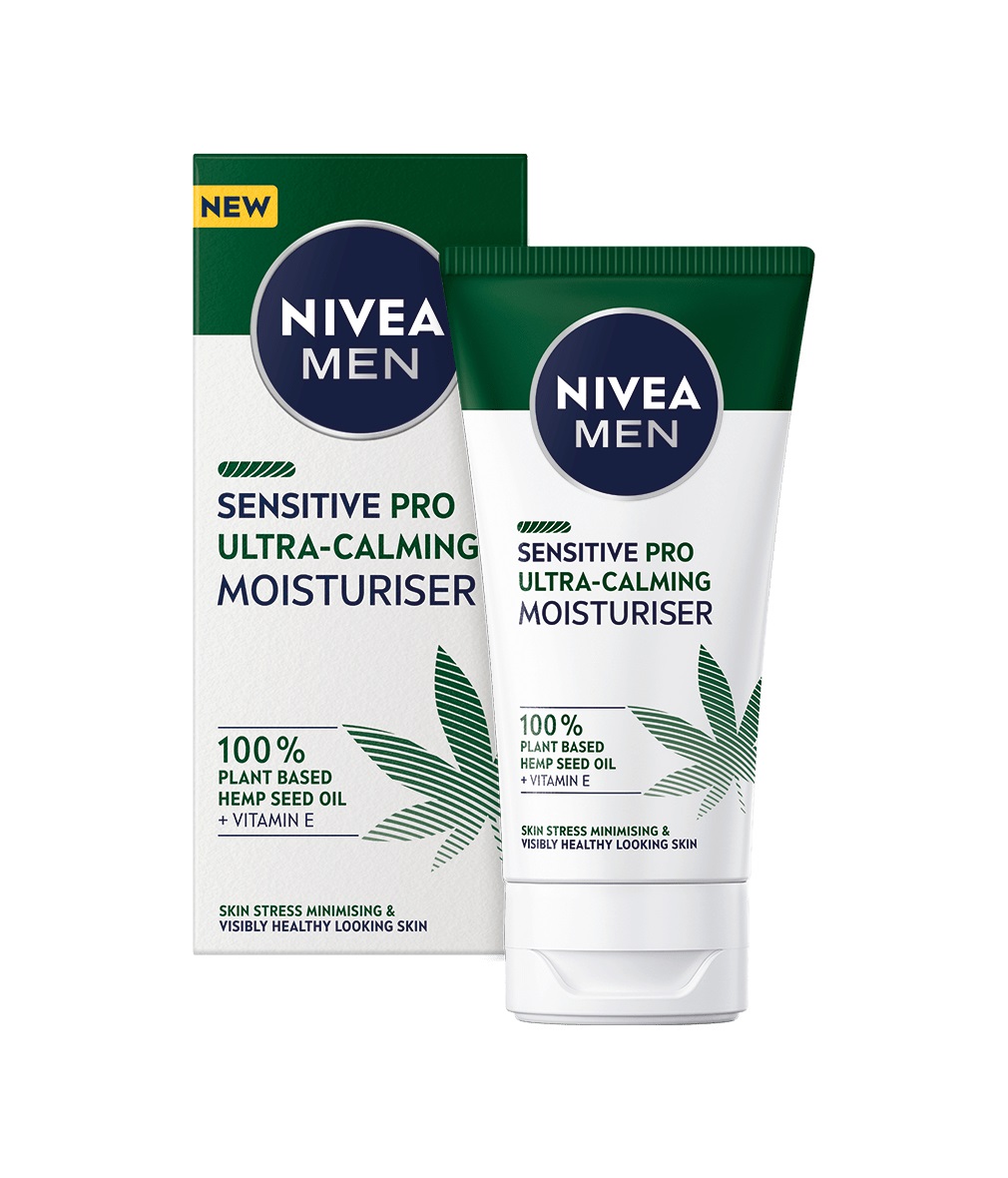 NIVEA Men Sensitive Pro Ultra-Calming Crema Idratante 75 ml - Crema Viso per Pelli Sensibili con Olio di Semi di Canapa e Vitamina E