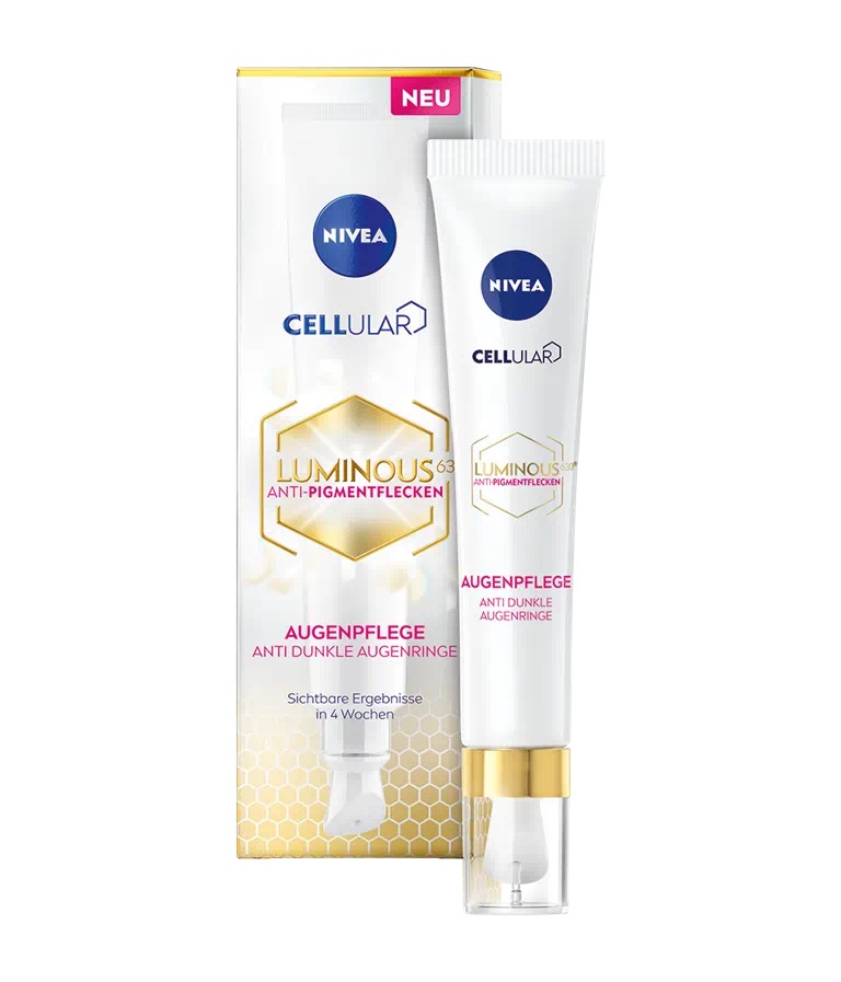 NIVEA Cellular Luminous 630 Crema Contorno Occhi Illuminante Anti-Occhiaie 15 ml con Ialuronato e Caffeina