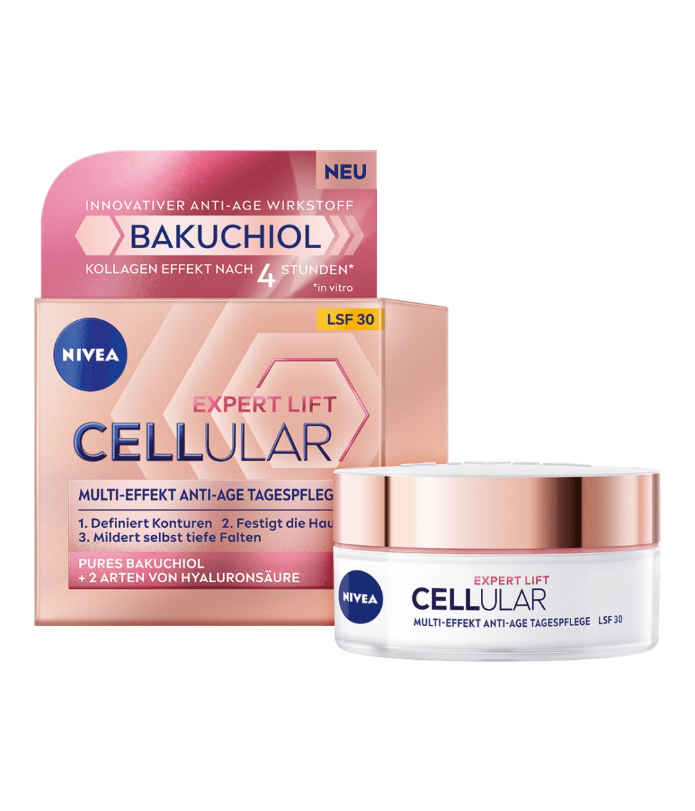 NIVEA Cellular Expert Lift Crema da giorno Anti-Età SPF 30 50 ml con Bakuchiol e Acido Ialuronico